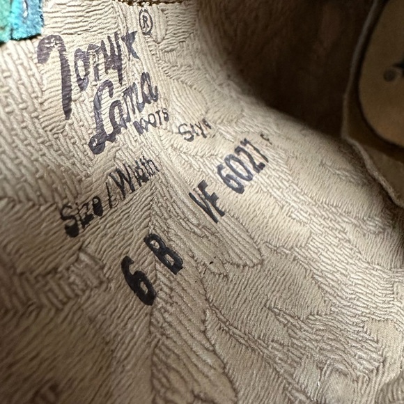 Tony Lama women's VF 6027 Vaquero Western SHORTY Boot leather Square toe… - Picture 11 of 12